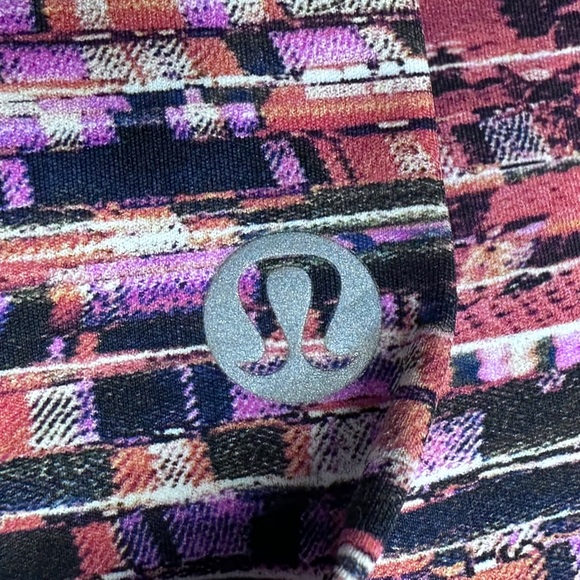 Lululemon Fast and Free Tight II 25" Nulux in Flash Pleat Orange Multi [1703] - Picture 4 of 9